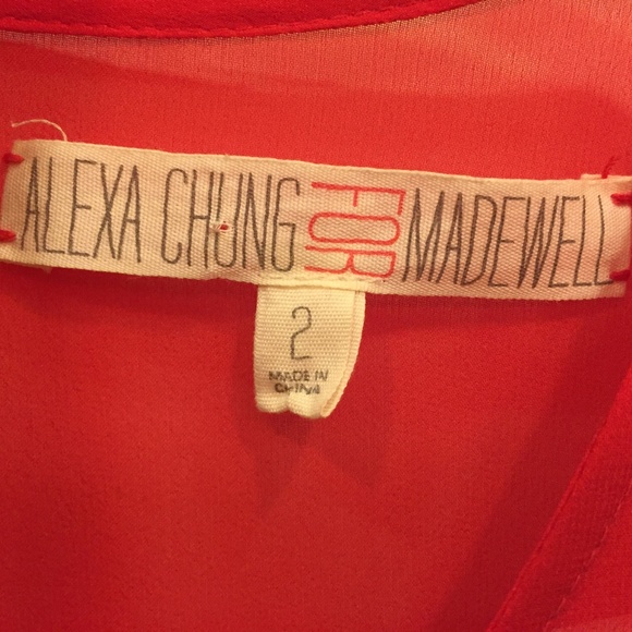 Alexa Chung for Madewell Carine dress - red, sz. 2 - Picture 5 of 8